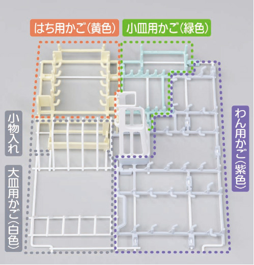 カラーナビ食器かご