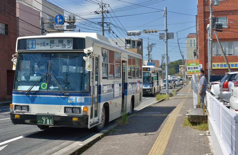 宮崎交通「恵比須町」バス停（北側）