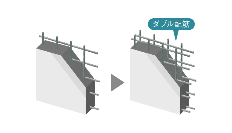 耐震壁のダブル配筋