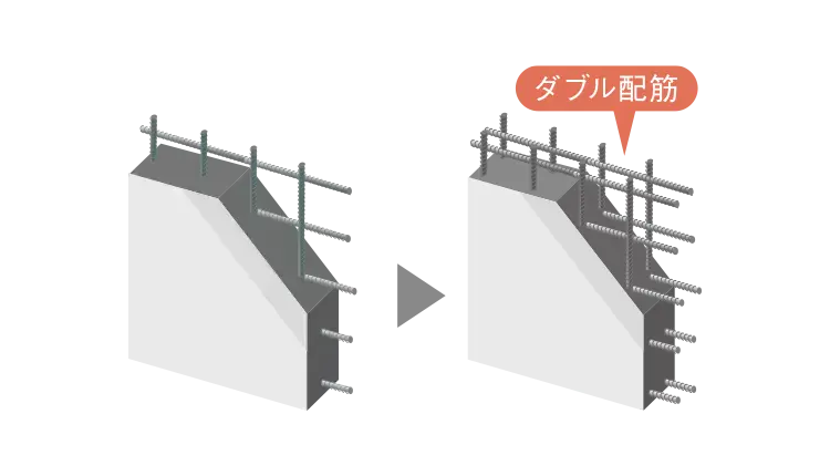 耐震壁のダブル配筋