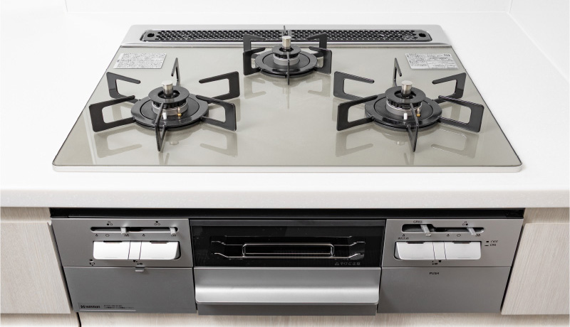 ガラストップガスコンロ